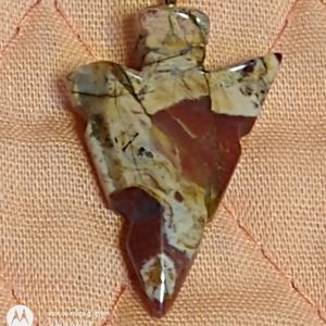 MEN'S (PICASSO-JASPER) ARROW "PENDANT. STERLING 16"18" -  ( CHAIN.*PLS.SPECIFY.*